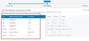 Import Wizard Field Mapping